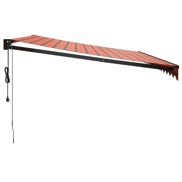 vidaXL Automaattisesti sisäänkelattava markiisi oranssirusk. 4,5x3 m
