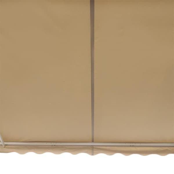 Rootz Markis - Solskydd - Infällbar - Med handvev - Metallram - Polyester - Blå + Beige - 3,95 x 2,45 x 3,50 m