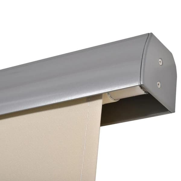 Rootz Vertikal Markise - Altan Markise - Side Rullegardin - Markise - Vinduesrulle - Cremehvid - 140 x 200 cm