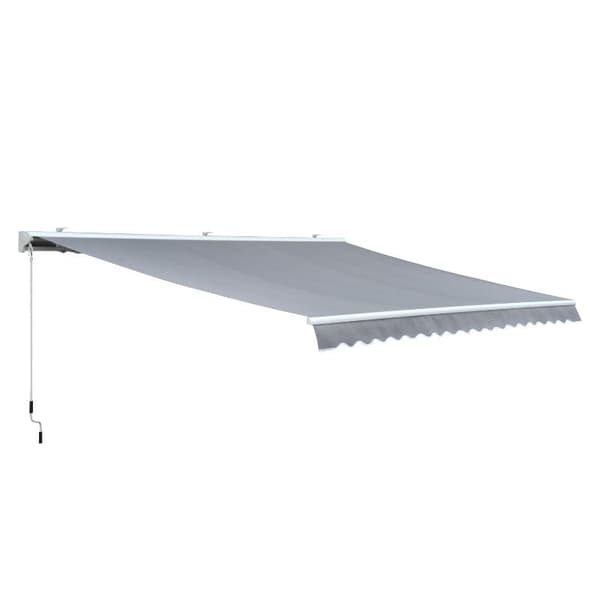 Rootz Markis - Armmarkis - Aluminiummarkis - Ledarmsmarkis - Solskyddsmarkis - Grå - 4,5x3m