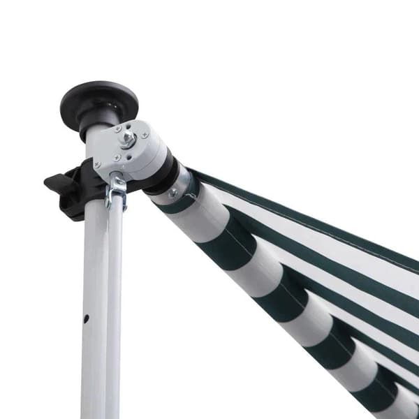 Rootz Clamp markiisi - Markiisi - Taittuva varsi markiisi - Korkeussäädettävä - Säänkestävä - Sininen/Valkoinen - 300 cm × 150 cm x 280 cm