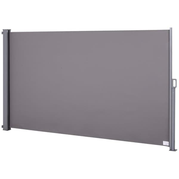 Rootz-sivumarkiisi - Markiisi - Yksityisyyden suoja - Aurinkosuoja - Sivutela - Polyesteri - Harmaa - 3 x 1,6 m