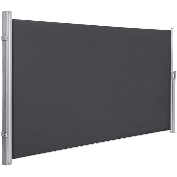 Rootz Privacy -näyttö - Sivumarkiisi - Aurinkosuoja - Parveke - Terassi - Puutarha - Harmaa - 200 x 40 cm