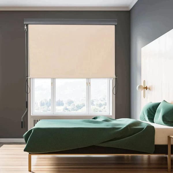 Rootz Vertical Awning - Balcony Awning - Side Roller Blind - Awning - Window Roller - Cream White - 120 x 200 cm