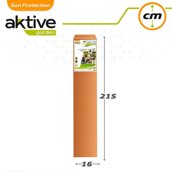 Aktive Fyrkant Aluminiumstång 300x300 Cm 48 Mm Höjd 270 Centimeter Uv Skydda Parasoll Dubbel Remskiva Systemet Beige
