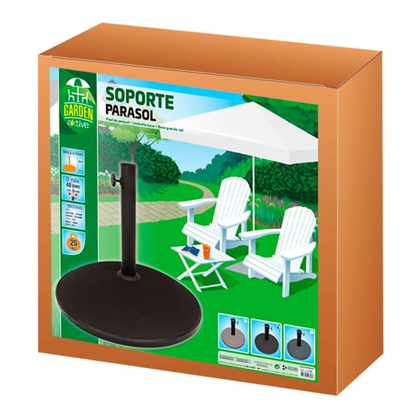 Aktive Rund Base Paraplycement 35-48 Mm Sort 49.55 x 33 cm
