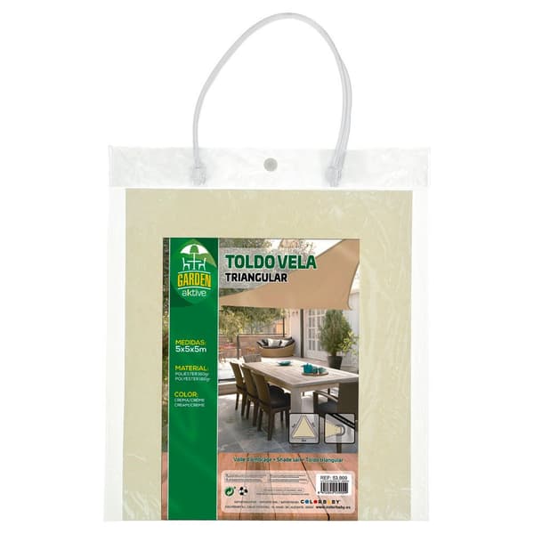 Aktive Kolmiovarjostin Markiisi 500x500x500 Cm Beige