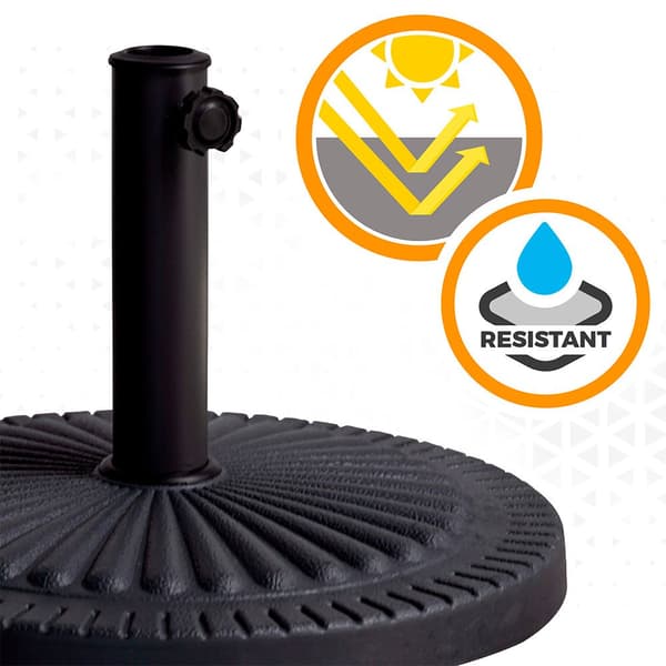 Aktive Base Paraply Polyresin Circular 38-48 Mm Sort 49 x 33 cm