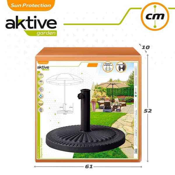 Aktive Base Paraply Polyresin Circular 38-48 Mm Sort 49 x 33 cm