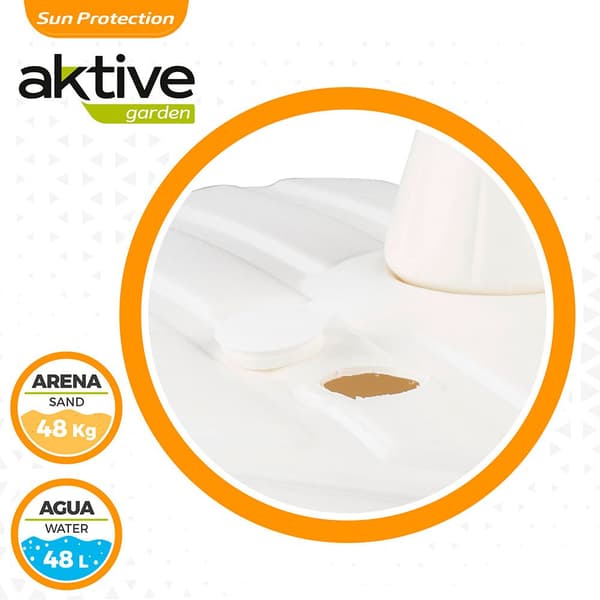 Aktive Perusaurinkovarjo 56x56x40 Cm-48kg Valkoinen