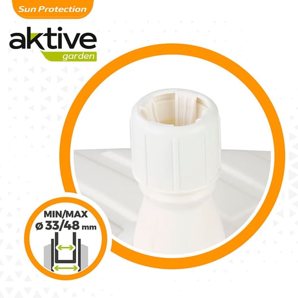 Aktive Perusaurinkovarjo 56x56x40 Cm-48kg Valkoinen