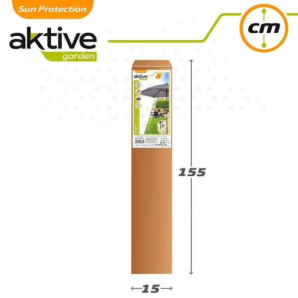 Aktive Träpåle Hexagonal 300 Cm 48 Mm Höjd 250 Centimeter Grå
