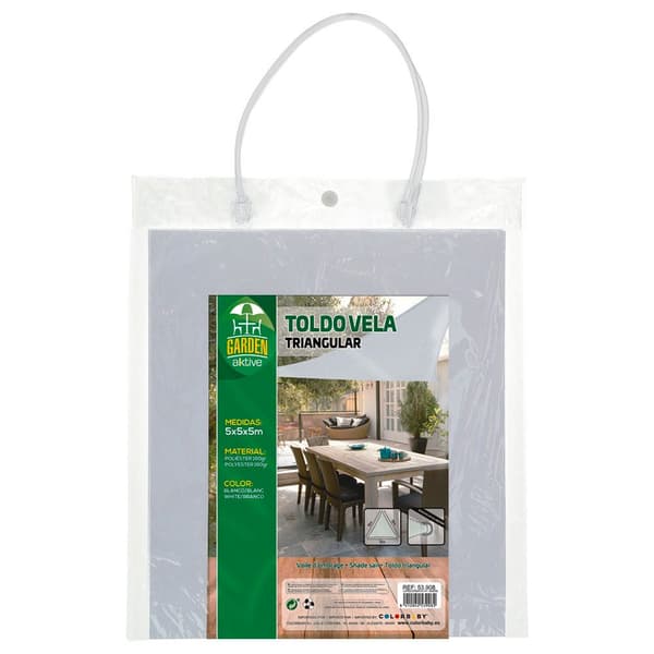 Aktive Trekantet Skærmmarkise 500x500x500 Cm Hvid