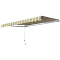 Miniatyrbillede 5 af 5: Rootz Markise - Solafskærmende Markise - Balkon Skygge Markise - Udendørs Markise - Foldearm Markise - UV-bestandig Markise - Gul/Grå - 2,95 x 2,45 m