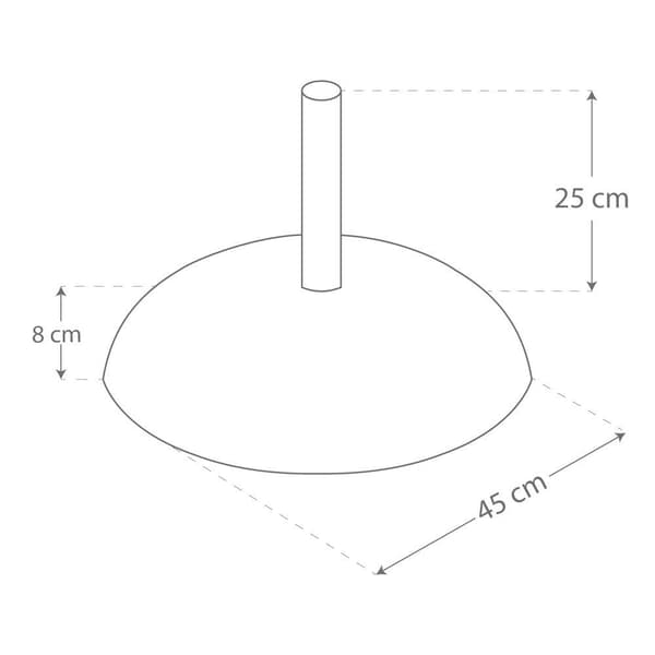Aktive Basparaplycement Circular 35-48 Mm Svart 48 x 8 cm