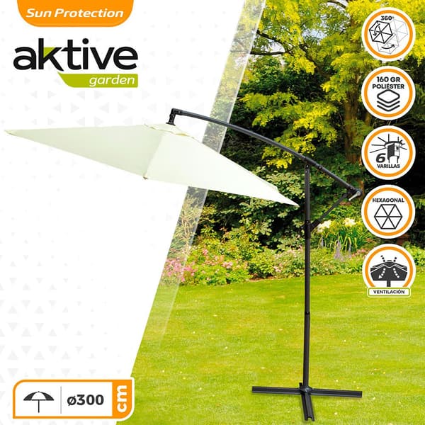 Aktive Eksentrinen Alumiinitanko Banana Garden 300 Cm 48-42 Mm Korkeus 245 Cm Beige