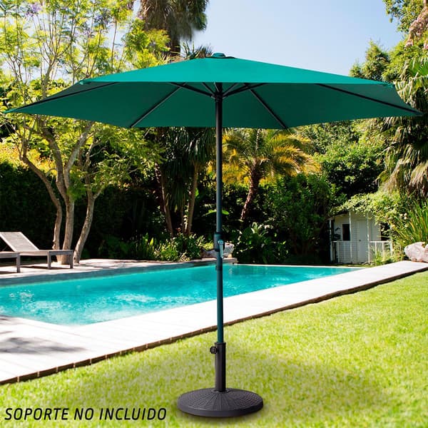 Aktive Päivänvarjo Hexagonal 300 Cm Alumiini Napa 48 Mm Korkeus 245 Cm Vihreä