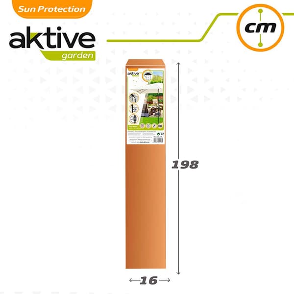 Aktive Fyrkant Aluminiumstång 270x270 Cm 38 Mm Höjd 260 Centimeter Uv Skydda Parasoll Beige