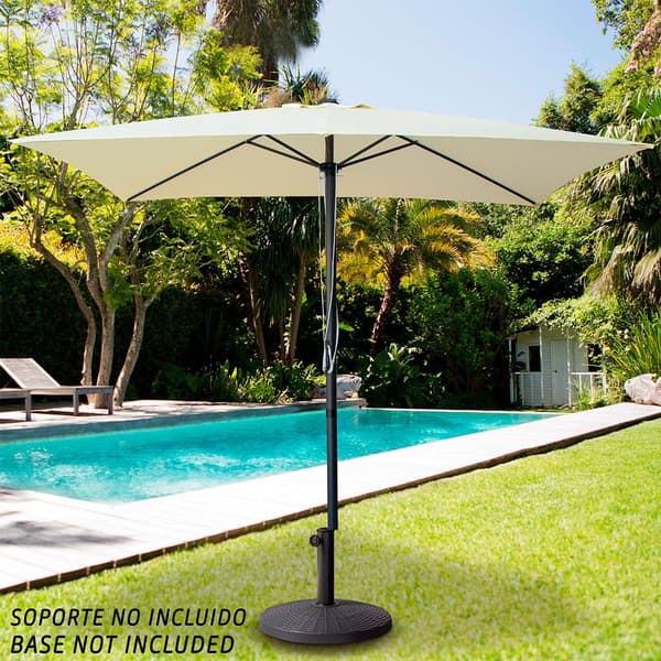 Aktive Neliö Alumiinitanko 270x270 Cm 48 Mm Korkeus 260 Cm Uv Suojella Päivänvarjo Beige