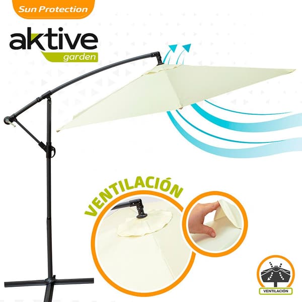 Aktive Eksentrinen Alumiinitanko Banana Garden 270 Cm 48-42 Mm Korkeus 245 Cm Beige
