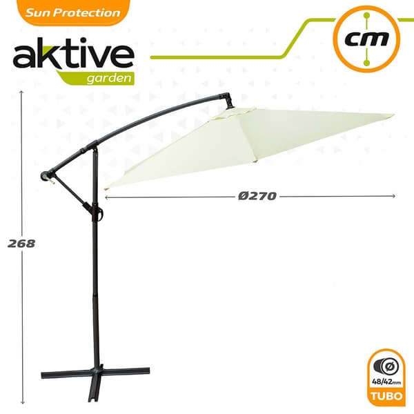 Aktive Eksentrinen Alumiinitanko Banana Garden 270 Cm 48-42 Mm Korkeus 245 Cm Beige