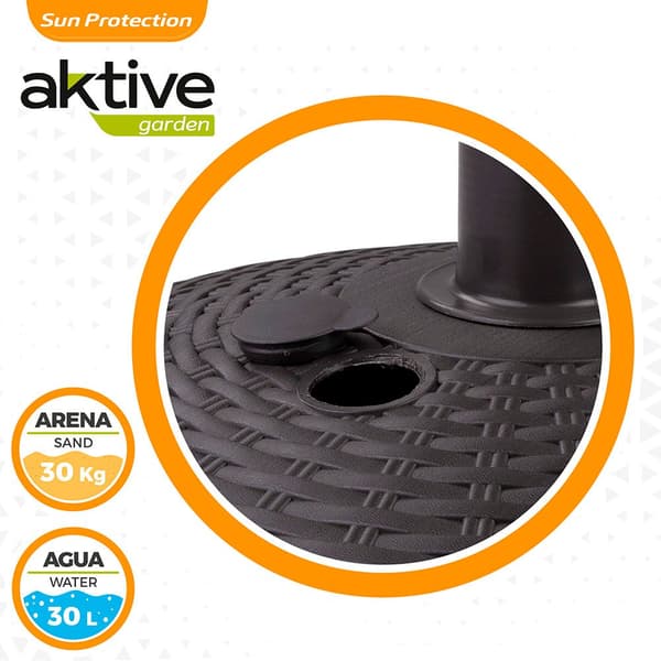Aktive Perusaurinkovarjo 58x35 Cm-30kg Musta