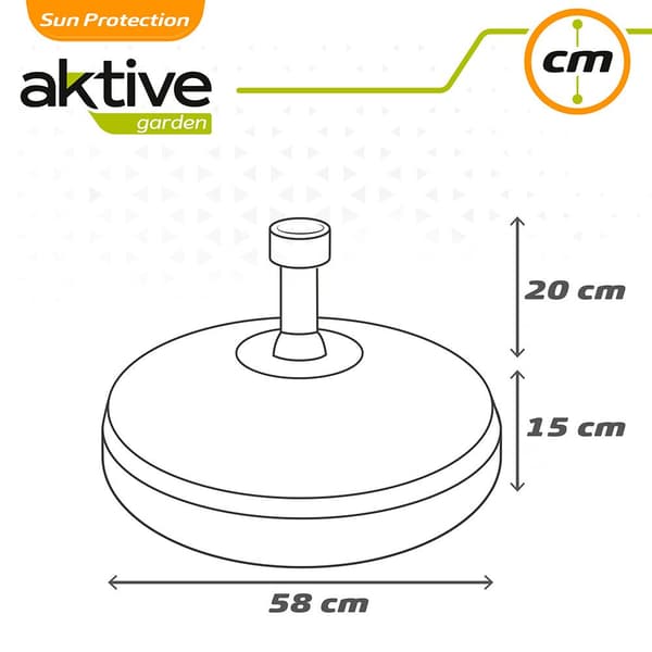 Aktive Perusaurinkovarjo 58x35 Cm-30kg Musta