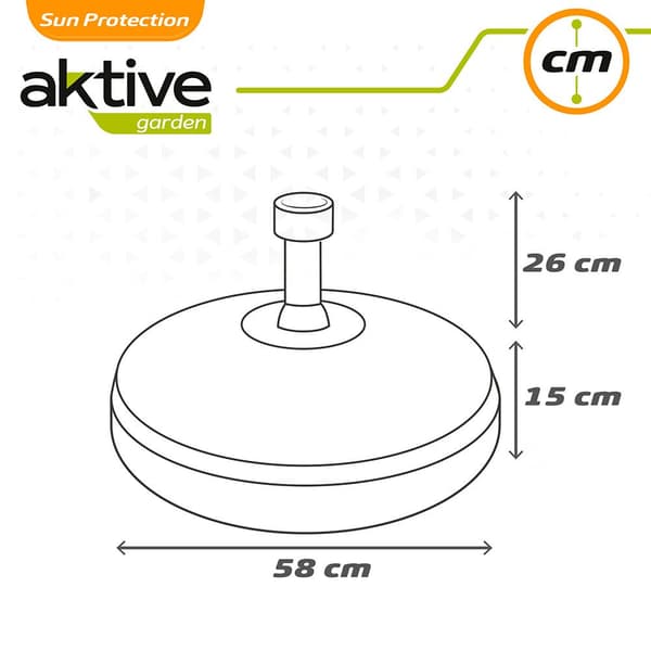 Aktive Parasol Base Poliresina 58x41 Cm-30kg