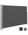 Miniatyrbild 1 av 6: SONGMICS 160 x 350 cm (H x L), Sidomarkis för balkong och terrass, Sidogardin, Smoky Grey