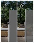 Miniatyrbild 4 av 6: SONGMICS 160 x 400 cm (H x L), Sidomarkis för balkong och terrass, Sekretess, Solskydd, Smoky Grey