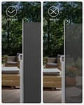 Miniatyrbillede 4 af 6: SONGMICS 200 x 300 cm (H x L), Sidemarkise til beskyttelse, Solskærm, Smoky Grey