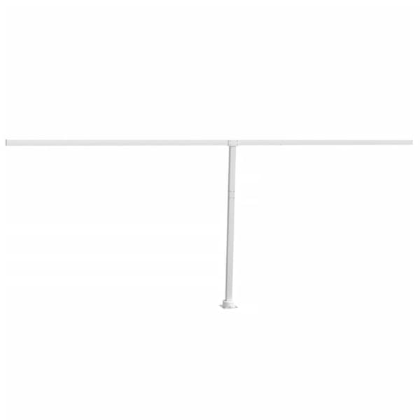 vidaXL Markisestolpesett hvit 600x245 cm jern