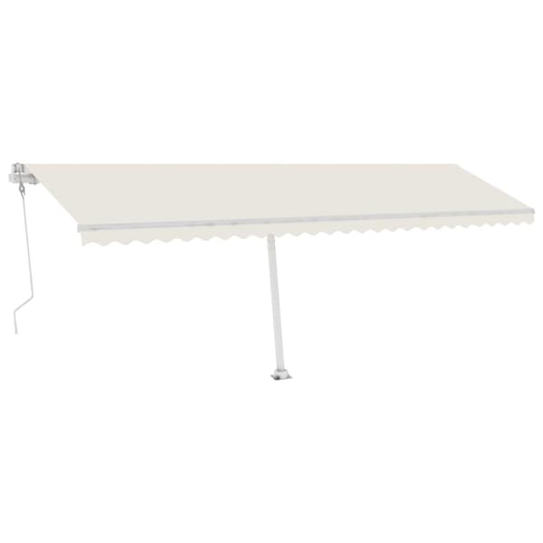 vidaXL Markisestolpesett hvit 600x245 cm jern