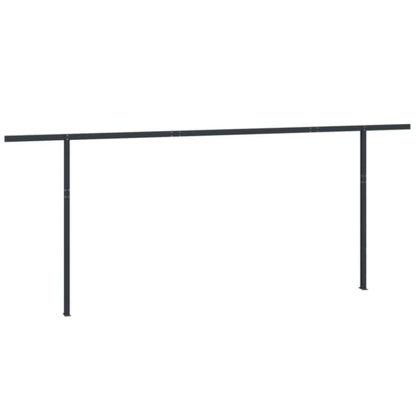 vidaXL Markisestolpesett antrasitt 600x245 cm jern