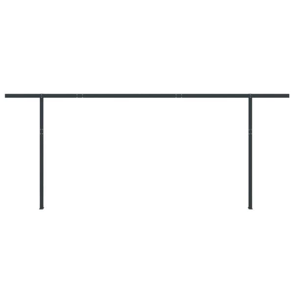 vidaXL Markisestolpesett antrasitt 600x245 cm jern