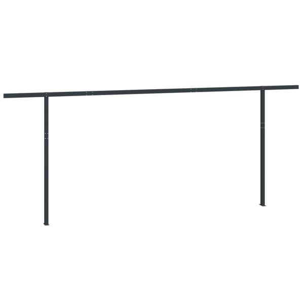 vidaXL Markisestolpesett antrasitt 600x245 cm jern