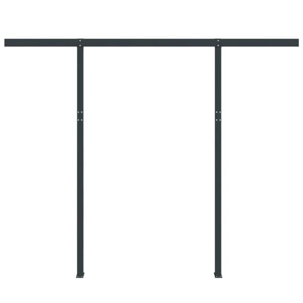 vidaXL Markisstolpar set antracit 300x245 cm järn