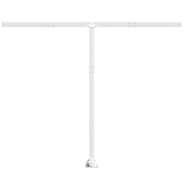 vidaXL Markisstolpar set vit 300x245 cm järn