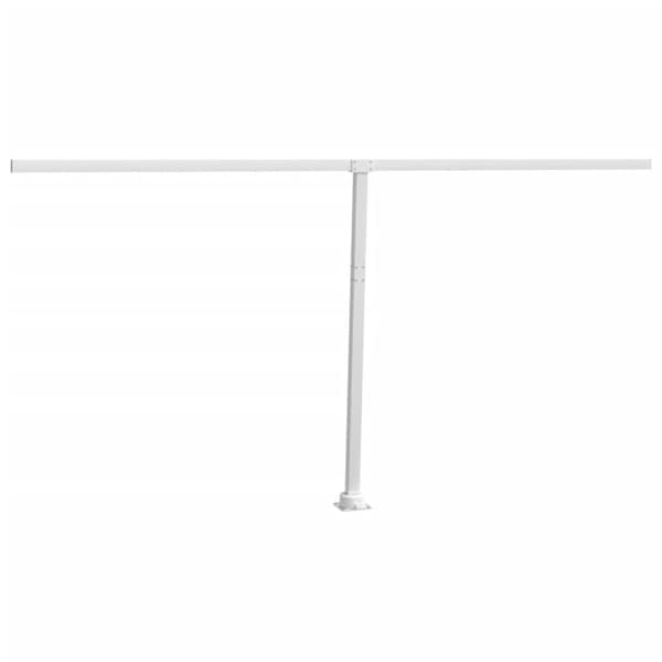 vidaXL Markiisin tolppasarja valkoinen 450x245 cm rauta