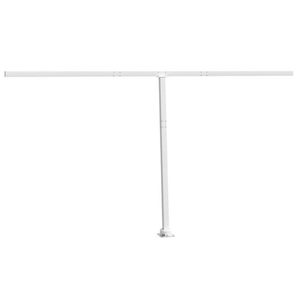 vidaXL Markiisin tolppasarja valkoinen 450x245 cm rauta