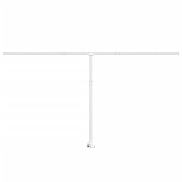vidaXL Markisestolpesett hvit 450x245 cm jern