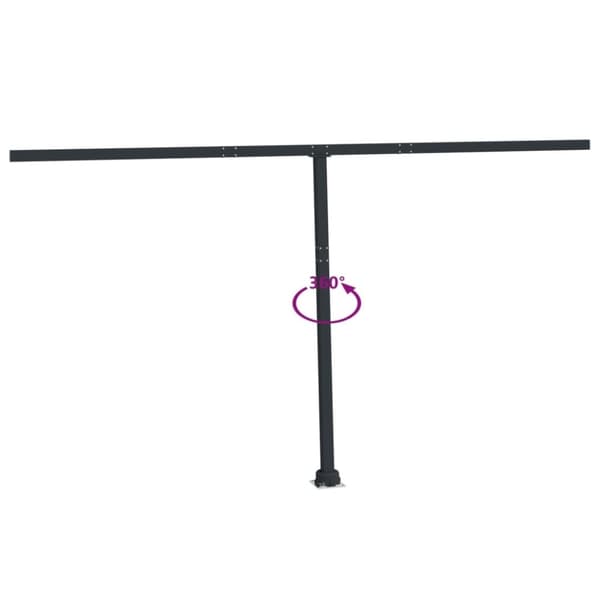 vidaXL Markisestolpesett antrasitt 450x245 cm jern