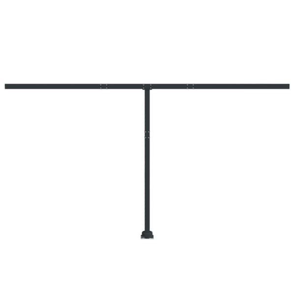 vidaXL Markisestolpesett antrasitt 450x245 cm jern