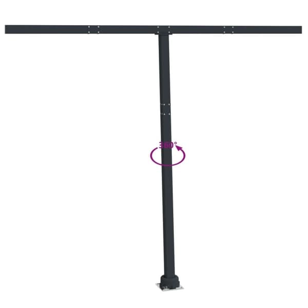 vidaXL Markisestolpesett antrasitt 300x245 cm jern