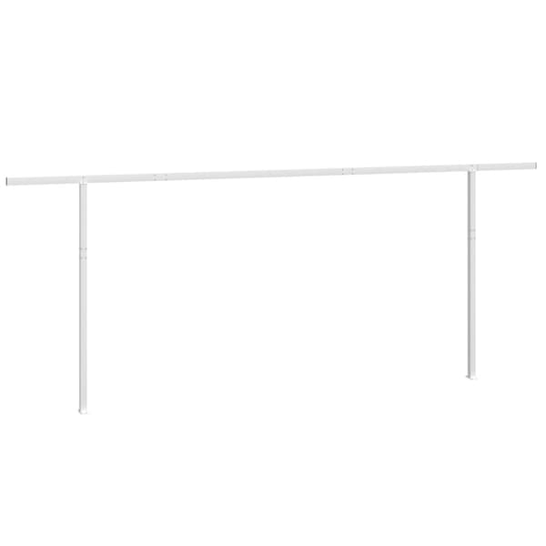 vidaXL Markisestolpesett hvit 600x245 cm jern