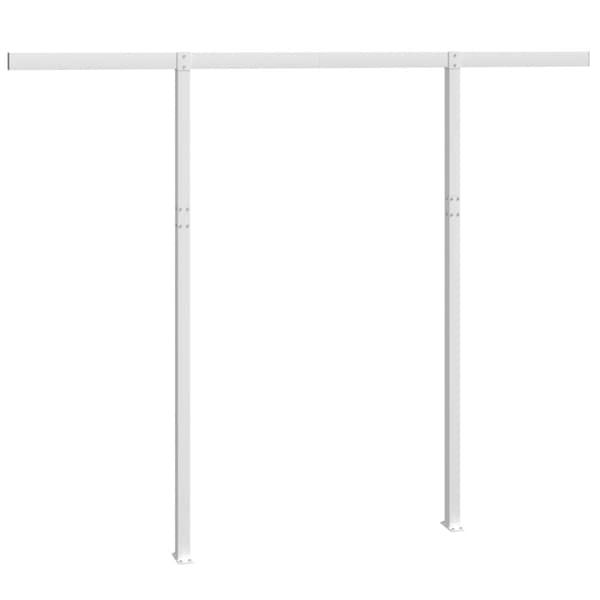 vidaXL Markiisin tolppasarja valkoinen 300x245 cm rauta