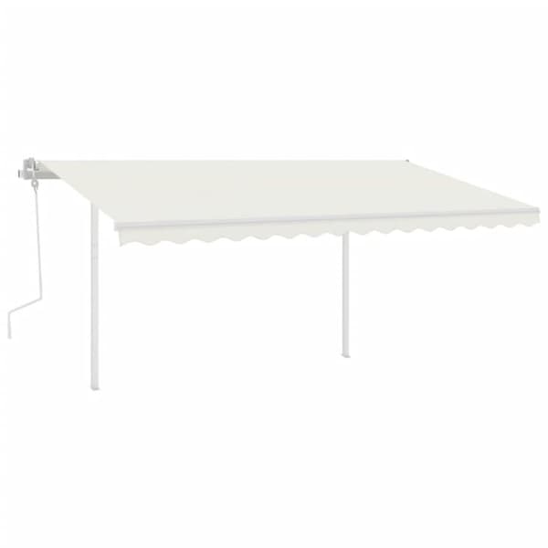 vidaXL Markiisin tolppasarja valkoinen 450x245 cm rauta
