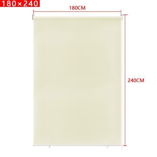 XMTECH utomhusgardin, vertikal persienn för balkong, solskydd, 180 x 240 cm, beige