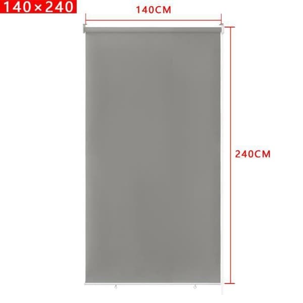 XMTECH utomhusgardin, vertikal persienn för balkong, solskydd, 140 x 240 cm, grå