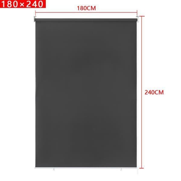 XMTECH Utomhusgardin - Vertikal rullgardin för balkong - Solskydd - 180 x 240 cm - Antracit